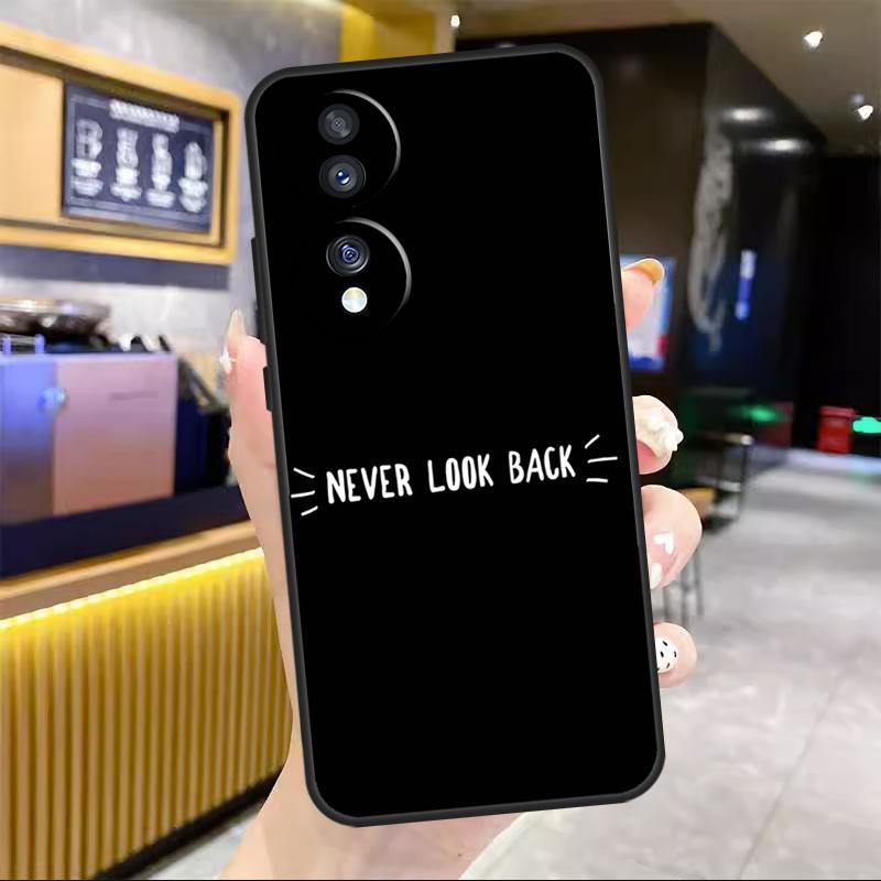 Simple Minamilst Black Quote For Honor Magic 8 7 6 5 Lite Case For Honor 200 400 Pro 50 70 90 X8c X8b X9a X9b X9c Win RT