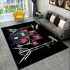 Drum Kit Music Instruments Drum Set Area Rug,Carpet for Home Living Room Bedroom Sofa Doormat Kitchen Decor,Non-slip Floor Mat