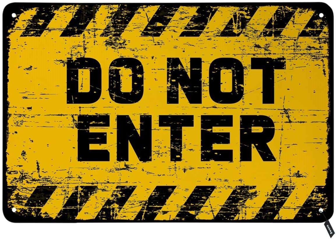 

Metal Sign SWONO DO NOT ENTER DANGER WARNING TINSTOP HALT ALLOWED ATTENTION FORBIDDEN CAUTION OR ACMITTANCE 20x30cm（7.8x11.8inch）