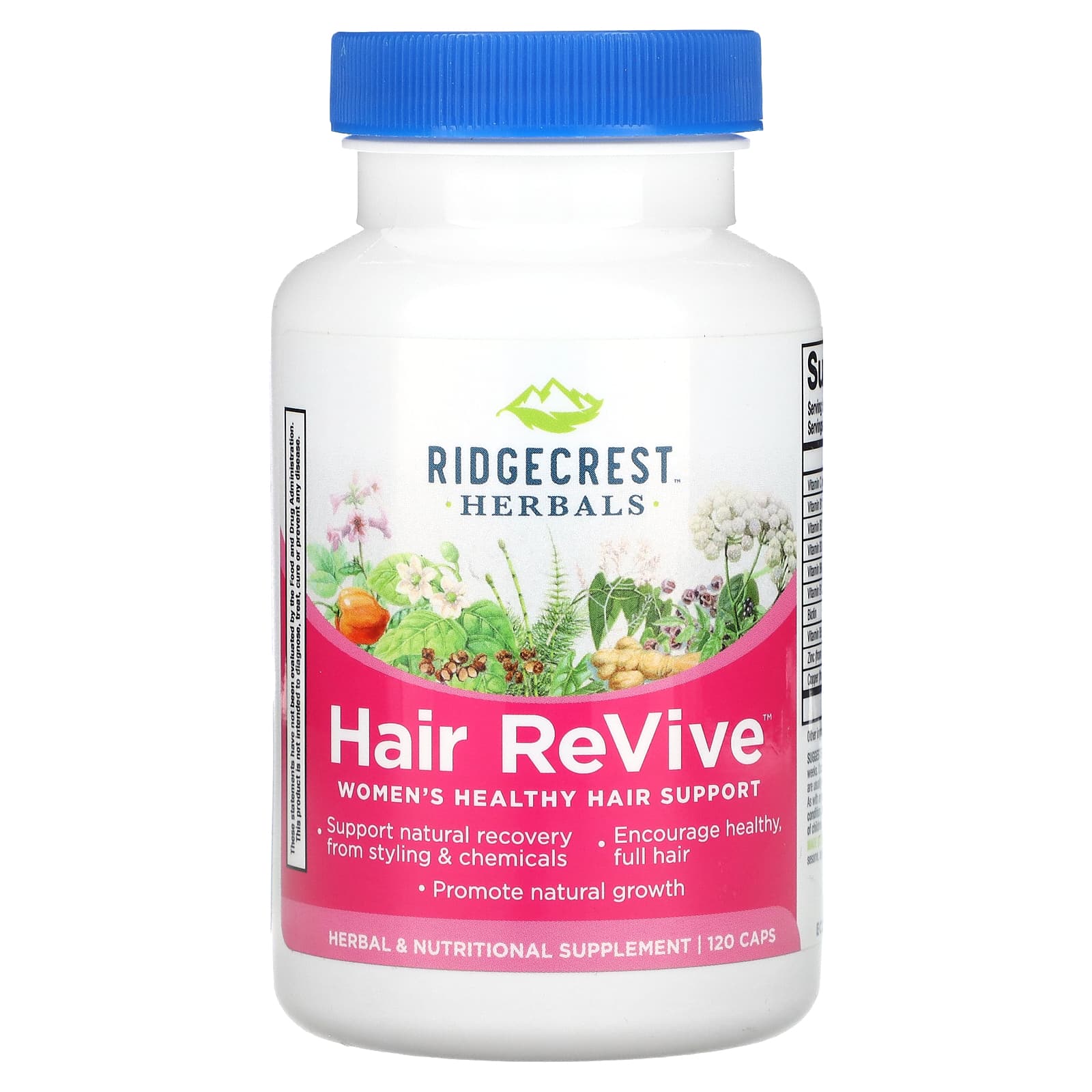 

RidgeCrest Herbals, Hair ReVive, 120 Capsules