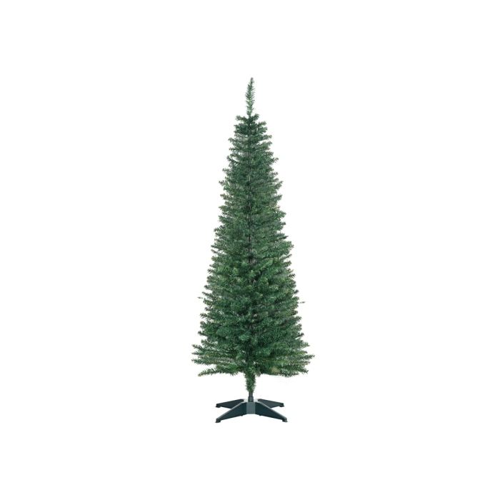 HOMCOM Sapin de Noël artificiel Sapin artificiel, support inclus Étoile de Noël 1,5 m, vert