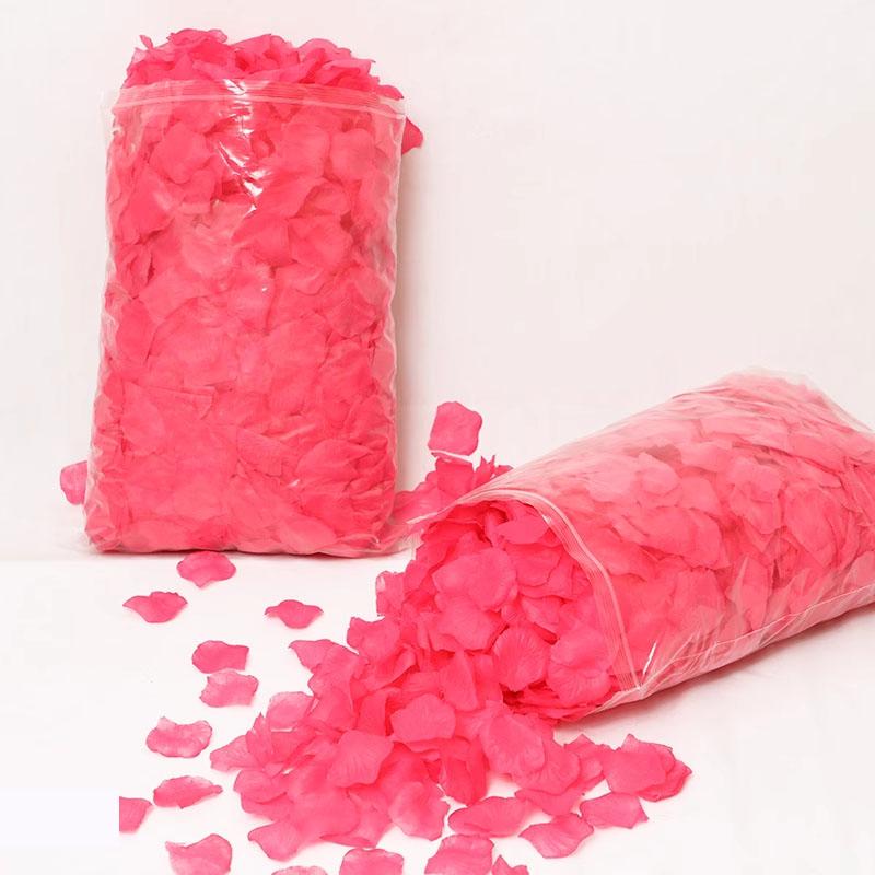 2000/100Pcs Artificial Fake Rose Petals Colorful Simulation Silk Rose Petal For Valentines Day Wedding Party Romantic Decoration
