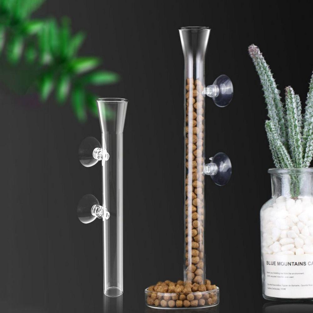 Transparent Fish Tank Shrimp Feeders Glass Fish Food Feeder Bowl Shrimp Feeding Tube  Fish Tank