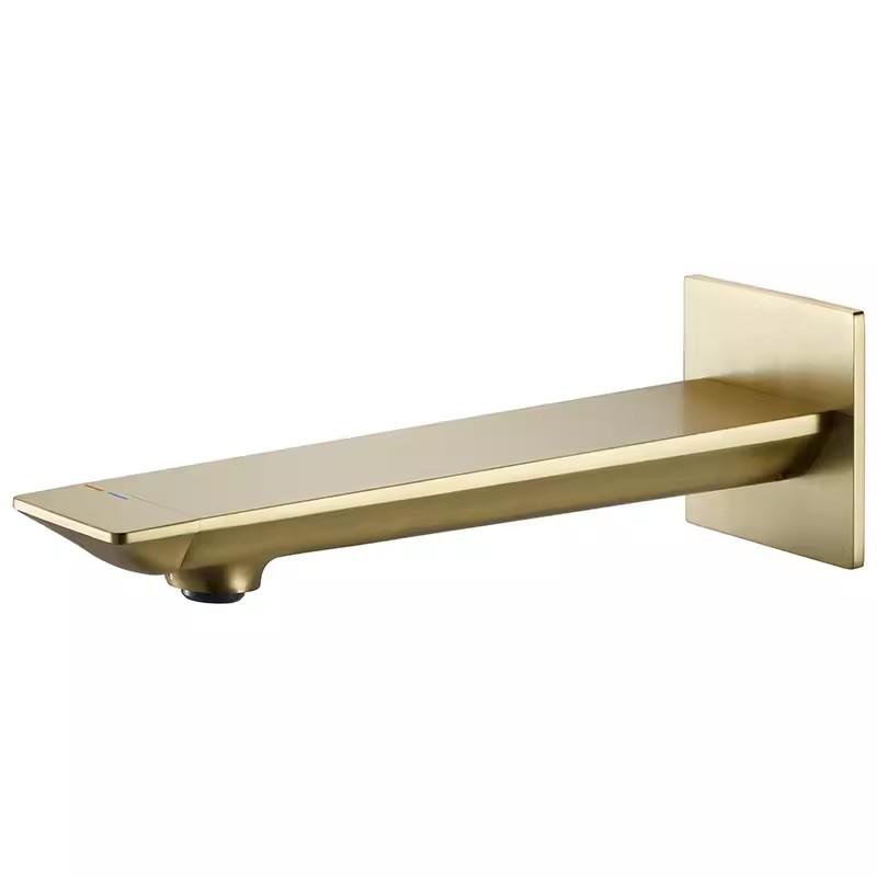 New White Gold Basin Faucet Concealed Bathroom Sink Faucet In-Wall Basin Spout Mixer Tap Set Combination Blanoir Solid Brass Tap