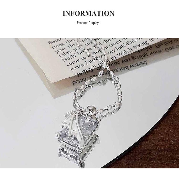S925 Sterling Silver Korean-Style Olive Bead Clavicle Necklace for Women