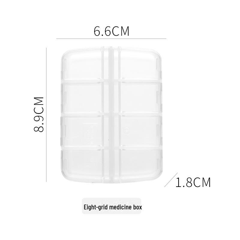 Miniaturowe pudełko na leki z 8 kratkami – przenośny i wygodny organizer na tabletki dla osób starszych