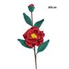 Camellia Hand-Woven Finished Eternal Flower Crochet Yarn Fake Flower Simulation Flower Knitted Ornaments Decorative