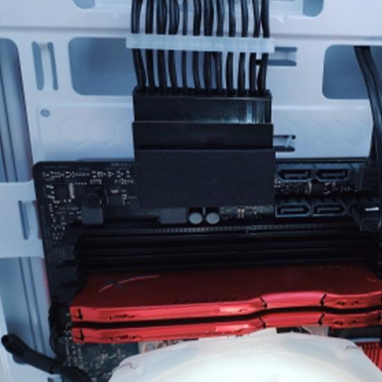 24Pcs/Set PP Cable Comb Reusable 6/8/24Pin Computer Power Cable Clamp Organizer Cord Management for Desktop