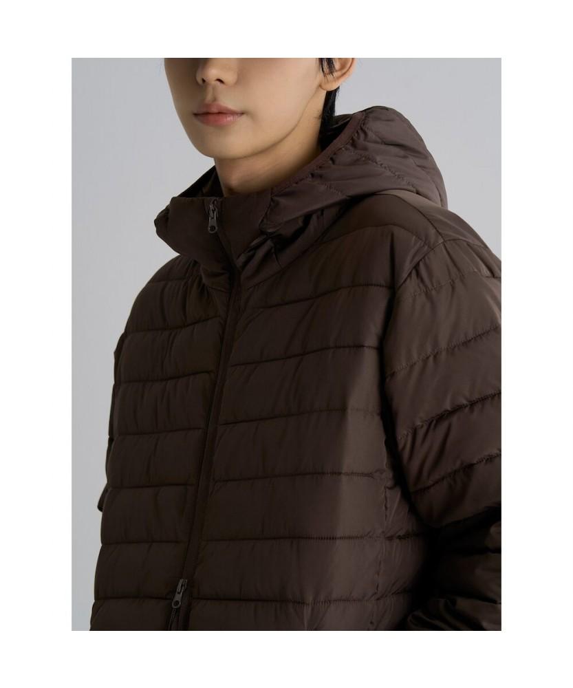 8Seconds Light Hooded Padded Jacket Brown
