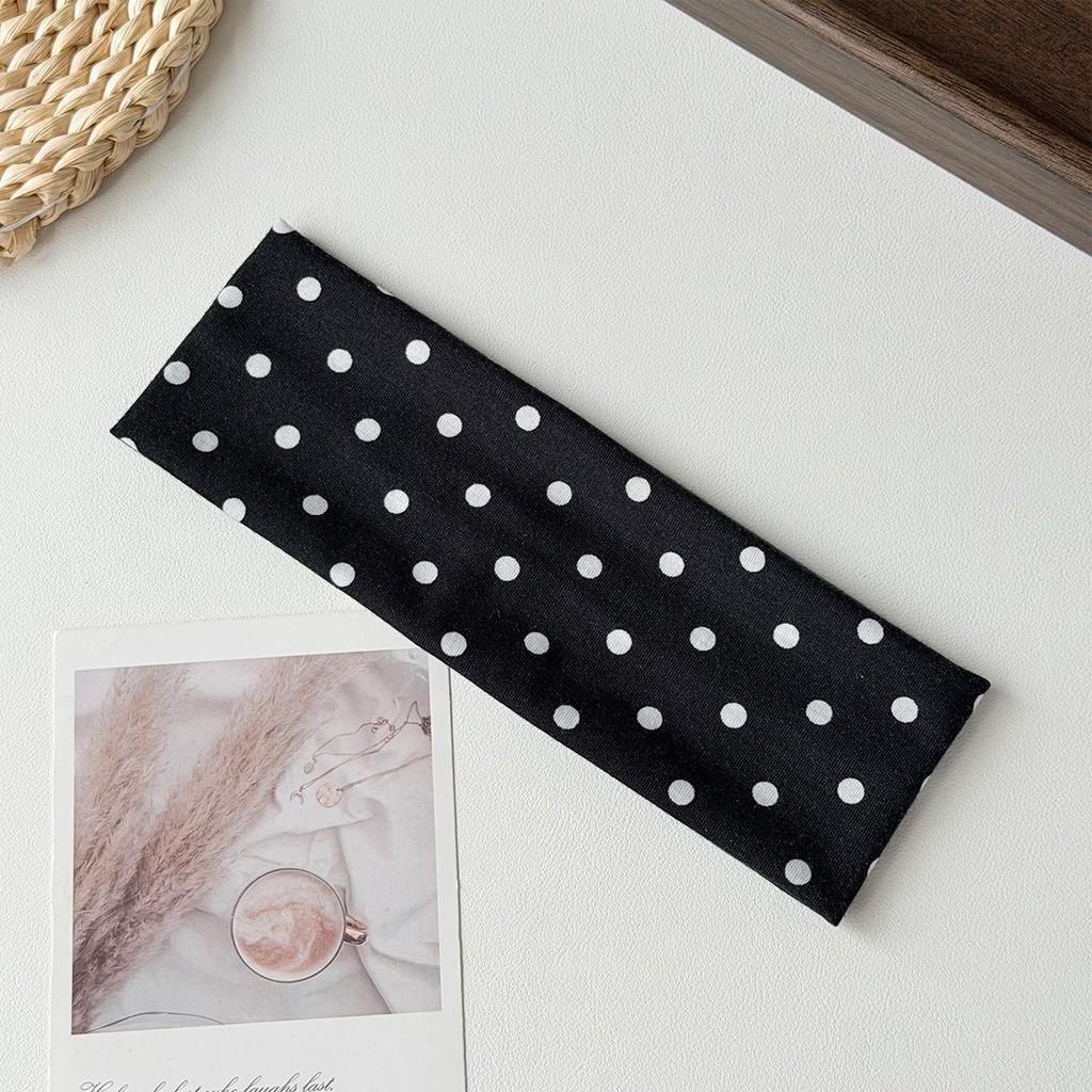 Y2K Subculture Large button polka dot headband photography dressing yoga Going out on the Street INS decoration accessories