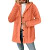Women's Solid Color Fashion Casual Warm Fashion Diamond Plush Hooded Cardigan Coat