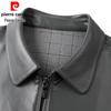 Pierre Cardin Men's Business Casual PU Leather Jacket