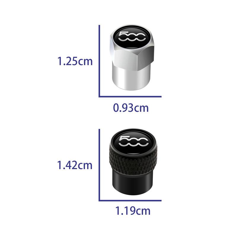 Couvercle de capuchon anti-poussière de tige de Valve de pneu de voiture boulonné, 4 pièces, accessoires pour 500 Punto Panda Doblo Stilo Bravo Pondo