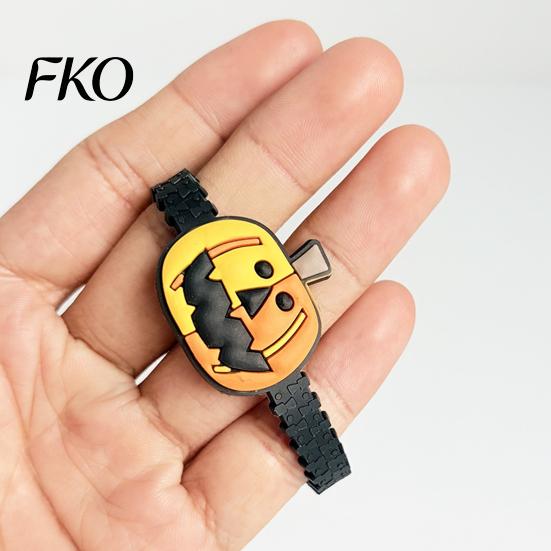 Black Cat Wrist Straps 8 Pcs Halloween Bracelets, Adjustable Soft PVC for Kids Adults, Flexible Wristbands Cartoon Pumpkin Witch Trick or Treat