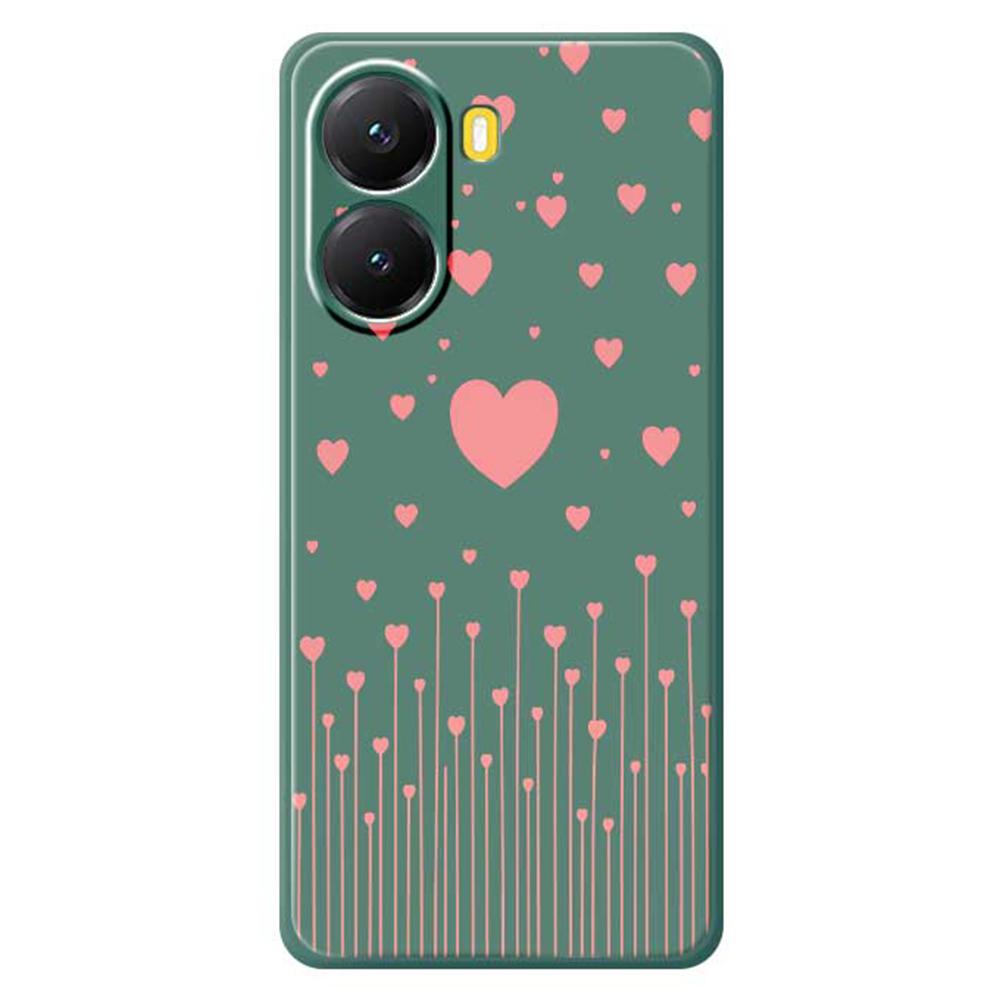 For Xiaomi Redmi Turbo 4 5G/Poco X7 Pro 5G Case Pink Love Pattern Printing Straight Edge TPU Phone Back Cover