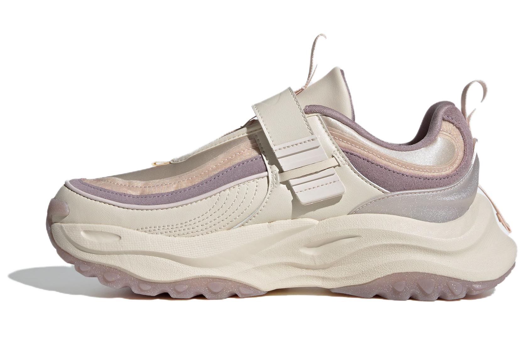 Adidas Maxxwavy Extreme Fabric Abrasion Resistant Breathable Low top Chunky Sneakers Women s Beige Purple IF6882 38