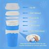 500ml Silicone Quick-cooling Cup Cooler for Drinks Squeeze Bottle Home Outdoor Beverage Homemade Smoothie Cup Ice Cream Cup Mugs