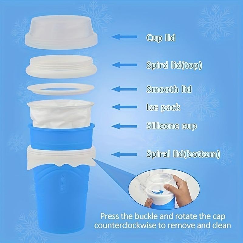 500ml Silicone Quick-cooling Cup Cooler for Drinks Squeeze Bottle Home Outdoor Beverage Homemade Smoothie Cup Ice Cream Cup Mugs