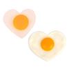 1/2Pcs Simulation Fried Egg Decoration Heart-shaped Fake Poached Egg Model Realistic Food Toy DIY Home Decor Ornament Photo Props