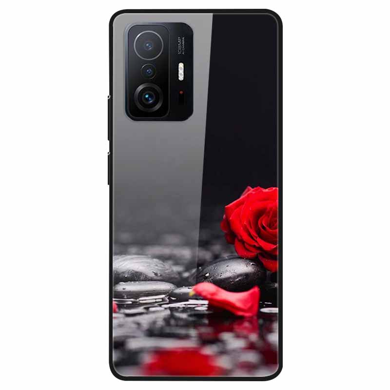 For Xiaomi 11T Tempered Glass Case Soft Bumper Hard Funda For Xiaomi mi 11T Pro Phone Case 11 T 11T Pro 11TPro Back Cover Shells