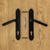 ALBA handle with plate for 90mm insert, BLACK