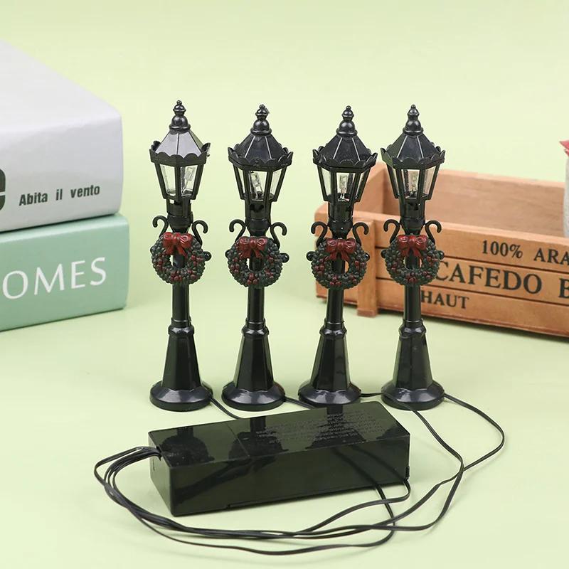 4Pcs/Set Mini Street Light Models Dollhouse Streetlight Micro-Landscape Fairy Garden Accessories