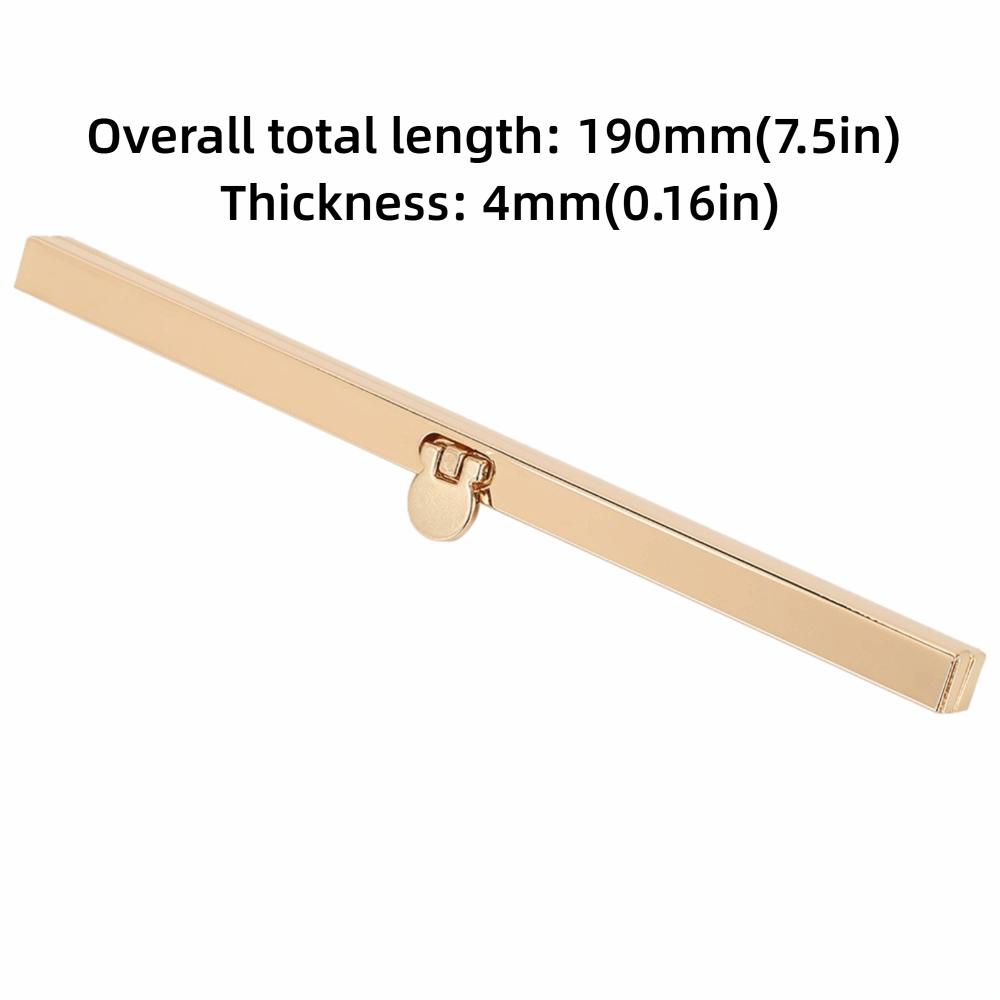 6pcs Golden Purse Frame Hinges 19cm/7.5in Bag Hardware Accessories For Briefcase Making