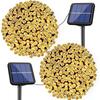 1/2 PCS Set of Solar String Lights Outdoor Garden Fairy Lights 8 Modes Suitable for Fences Trees Weddings Pergolas