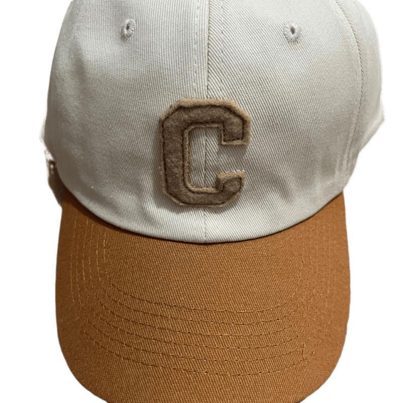 Unisex Embroidered Letter C Baseball Cap With Adjustable Fit For Casual Wear And Sun Protection