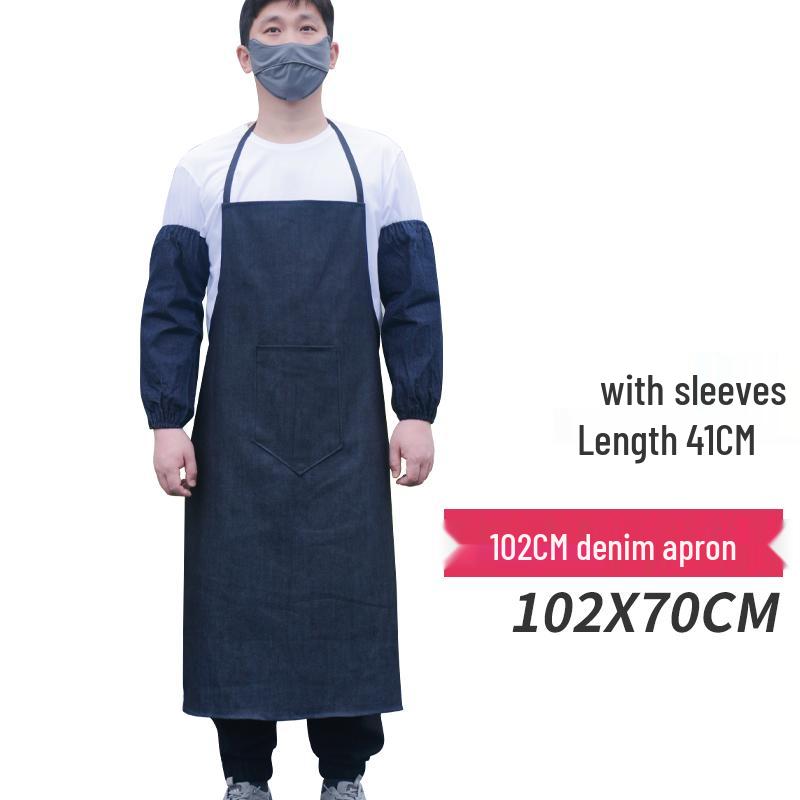Unisex Thickened Denim Canvas Apron: Wear-Resistant, Anti-Stain, Ideal for Welding and Labor Protection