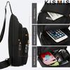 New Unisex Canvas Leisure Sports Small Backpack Oxford Cloth One-shoulder Messenger Bag Chest Bag for Men Women