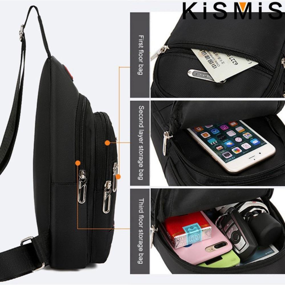 New Unisex Canvas Leisure Sports Small Backpack Oxford Cloth One-shoulder Messenger Bag Chest Bag for Men Women