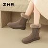 ZHR EH106B Women's Winter Warm Suede Snow Boots