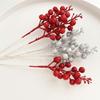 Christmas decorations, gold powder balls, berries, holiday atmosphere, Christmas tree wreath, rattan, gold powder sequin accessories