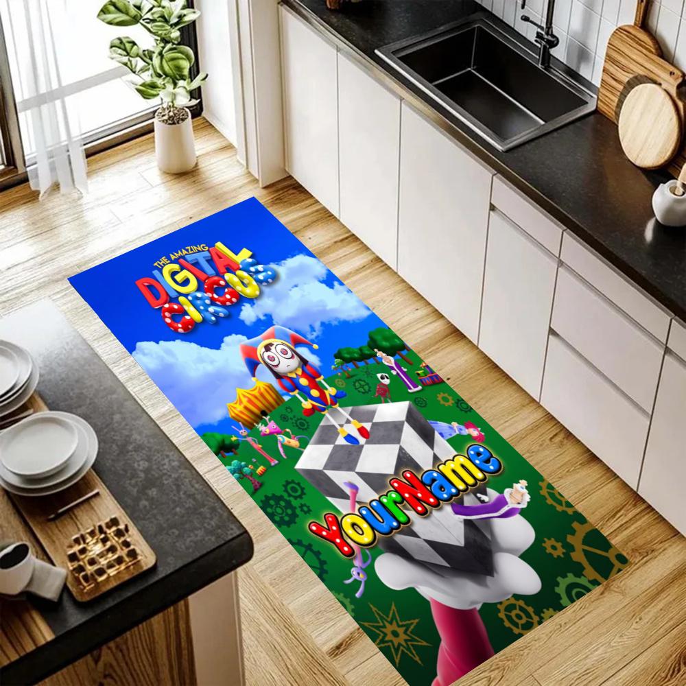 Digital Circus Customize Your Name Kitchen Rug Runner Rug Laundry Mat Hallway Entryway The Best Gift Choice