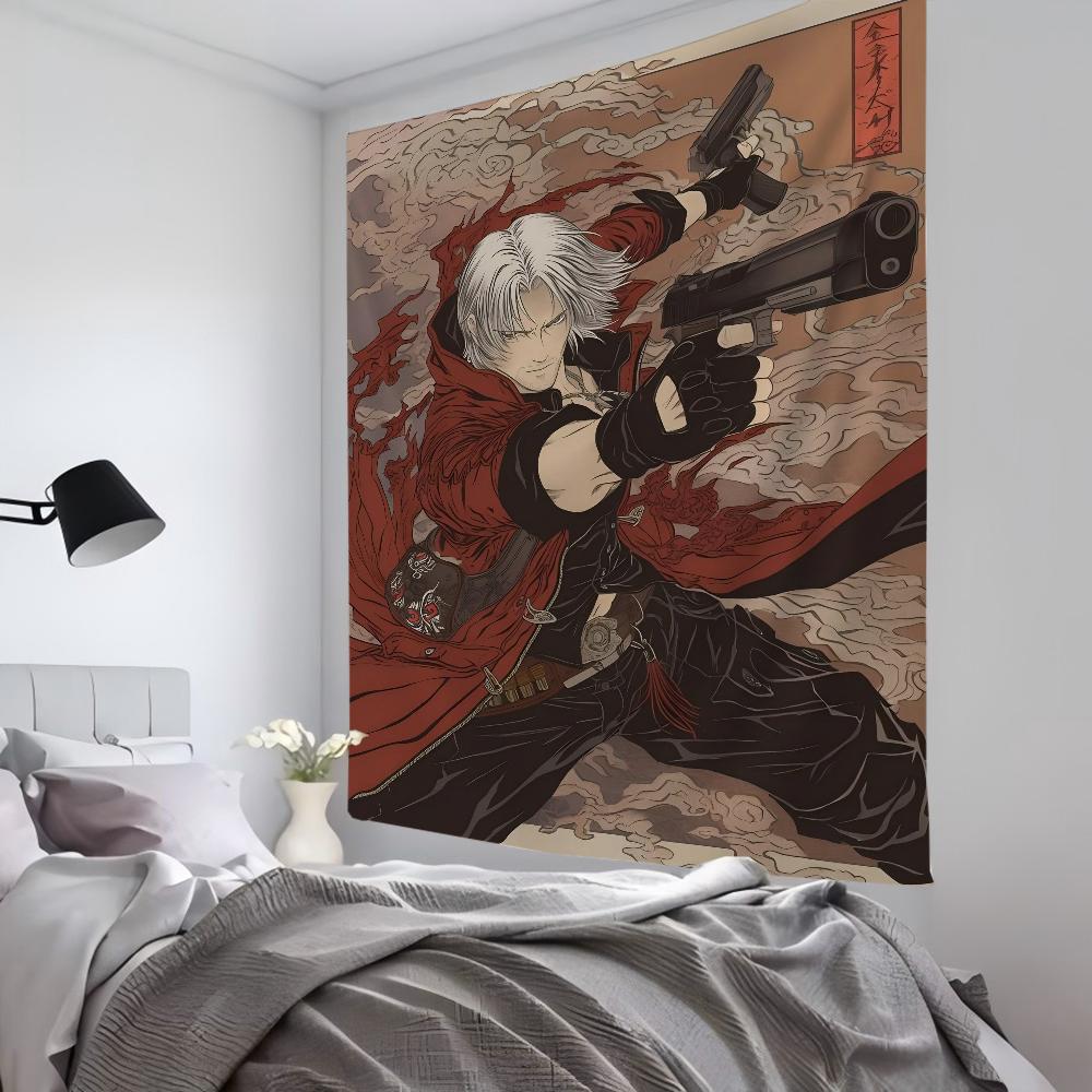 Game DDevil May Cry Tapestry Room Decor Wall Cloth Party Hanging Background Room Decor Baby Room