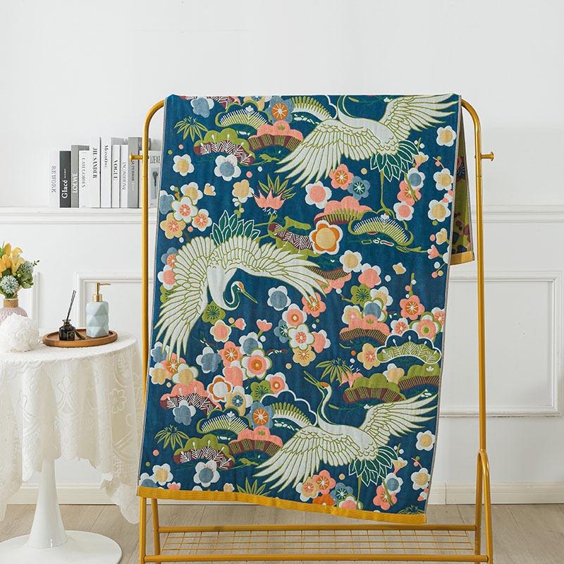 

Хлопковое банное полотенце, впитывающее, быстросохнущее, четырехслойное, большое банное полотенце для взрослых, весенне-осенние модели, мягкое, не легко выпадение волос, большое полотенце с запахом 90 * 180cm