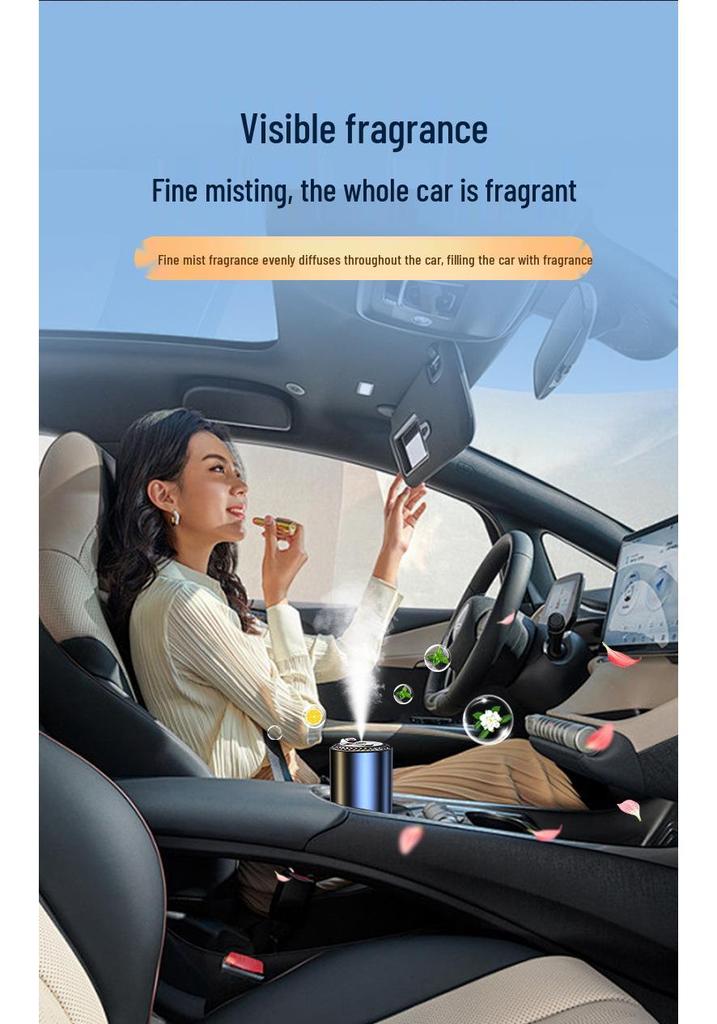 Starry Sky Car Air Vent Perfume Diffuser: Smart Automatic Aroma Sprayer with Long-lasting Fragrance and Ambient Ceiling Light Effect.