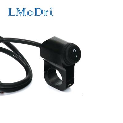 LMODRI 12v Motorcycle CNC Aluminium Alloy Switches 7/8" 22mm Handlebar Headlight Switch Waterproof 2