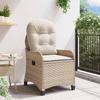 Lounger Beige Poly Rattan