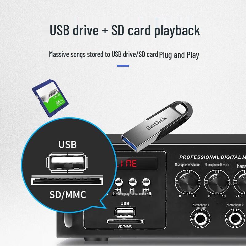 Soaiy CK-M6 Home Theater KTV Audio System CN plug (adapter included)