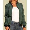 Women's European & American Fashion Solid Color Zipper Casual Jacket - Spring 2023