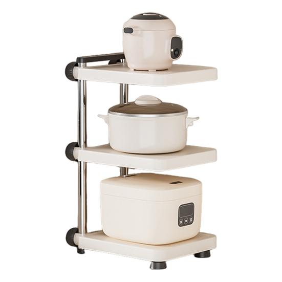Kitchen Storage Rack Strong Load-bearing Adjustable Design Multifunctional Multi-layer Pot Storage Rack