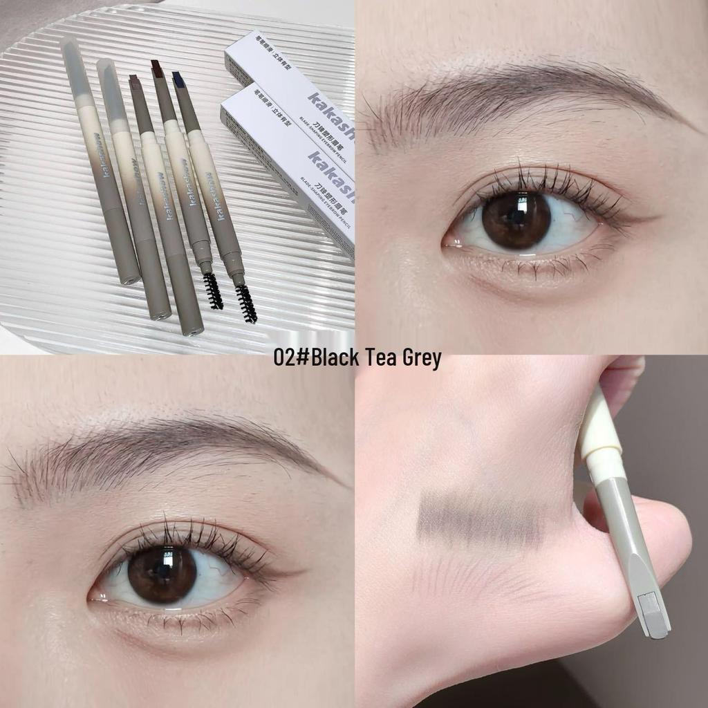 Kakashow Dual-Ended Eyebrow Pencil - Natural, Long-lasting, Waterproof, Sweatproof, Smudge-proof