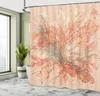 Watercolor Style Shower Curtain Green Leaf Appearance Abstract Branch Fabric Bathroom Decorative Shower Curtain With Hook,