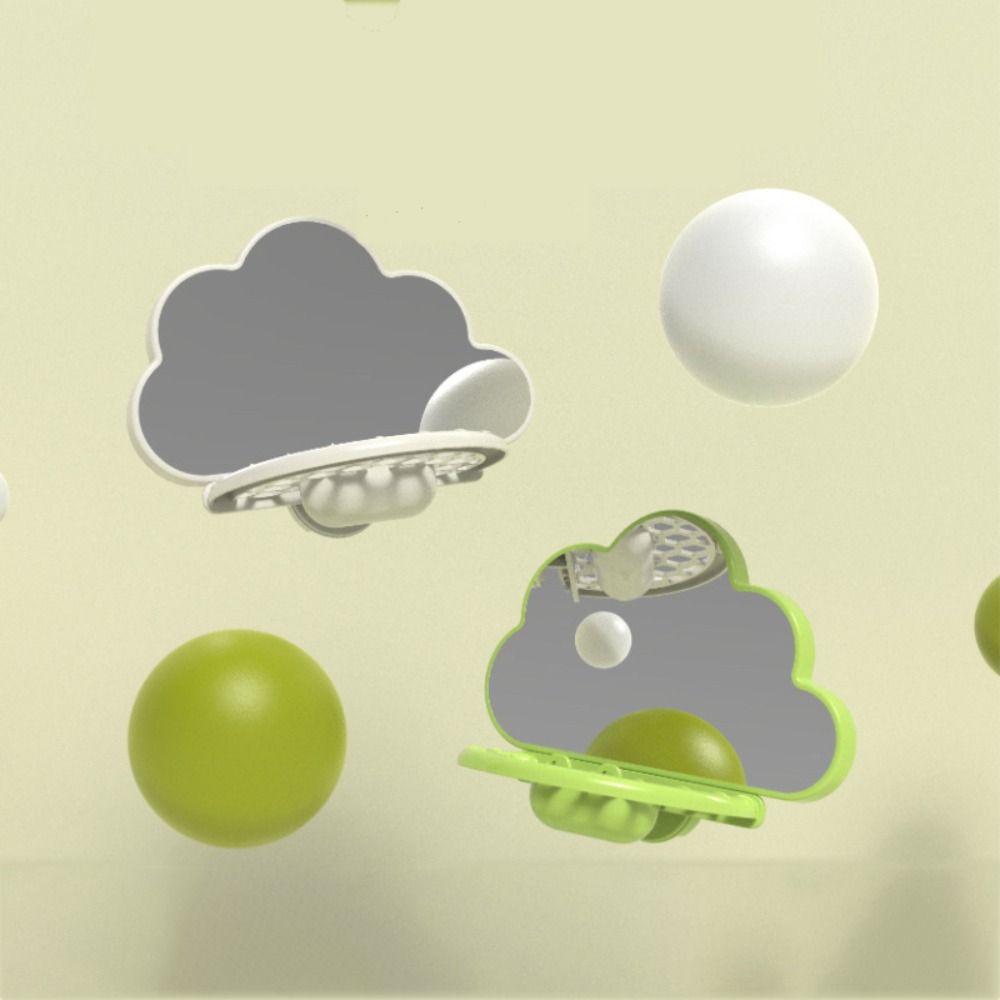 Sturdy Bird Mirror Clouds Shape Bird Mirror Toy Multifunctional Parrots Feeders  for Bird Cage