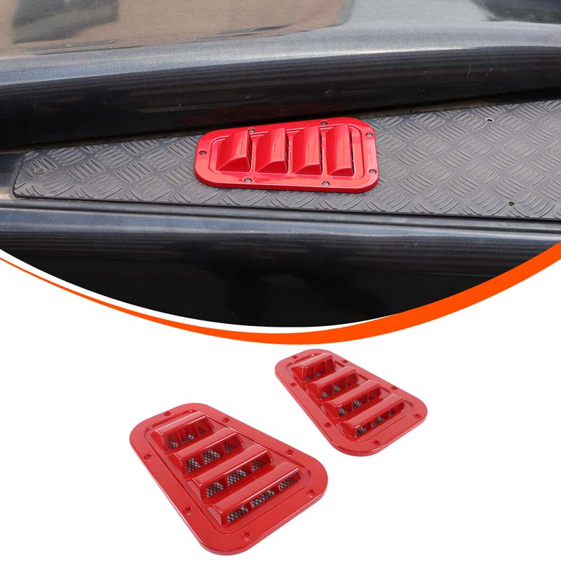 For 2004-18 Land Rover Defender 90 110 aluminum alloy car hood air outlet protective mesh cover sticker car exterior accessories