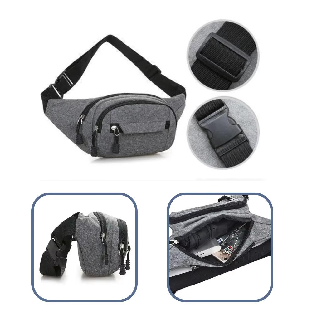 Casual Travel Adjustable Money Belt Phone Bag Zip Pouch Wallet Waist Bum Bag