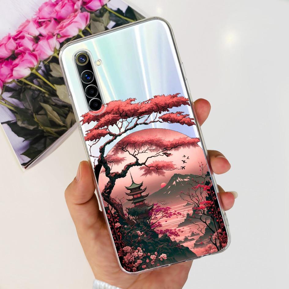 For OPPO Realme 6 Pro Case Fashion Flower Clear Soft Silicone Back Cover For Realme6 Realme 6 Pro 6S 6i 6Pro Realme6s Phone Case