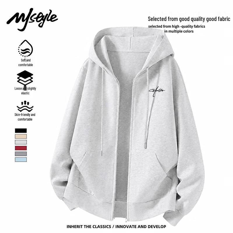 MJ STYLE Women's Hooded Zipper Cardigan Sweatshirt